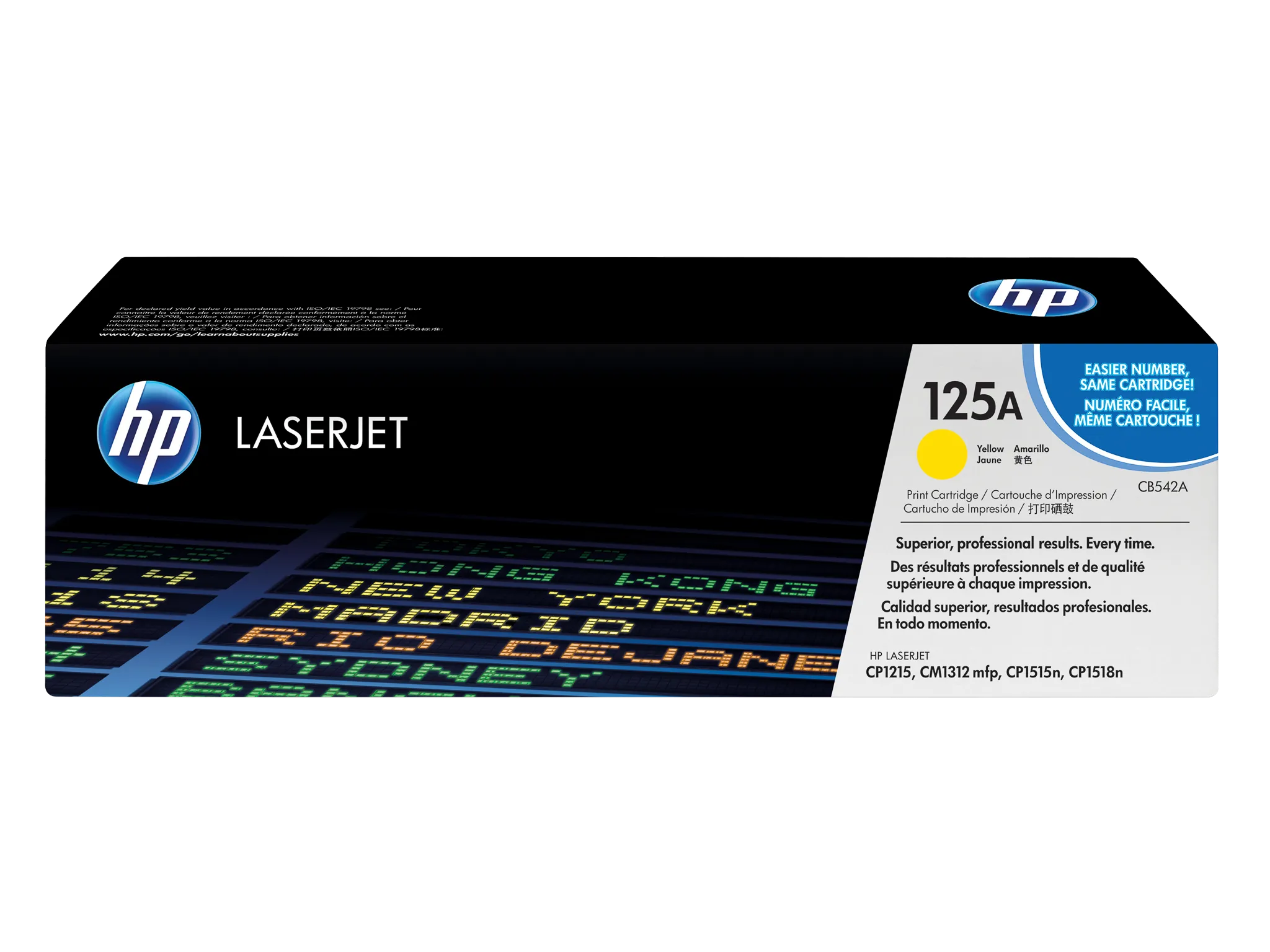 HP 125A (CB542A) Gelb Tonerkartusche – Original für HP Color LaserJet, 1.400 Seiten