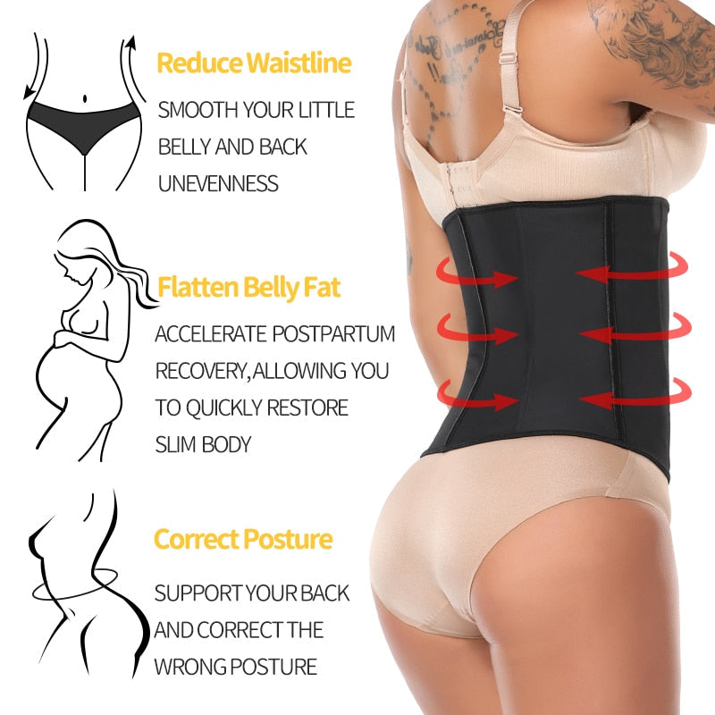 Waist Trainer Woman Slimming Sheath Weight Loss Shapewear Body Shaper Tummy Reducing Girdles Belly Shapers Modeling Belt Corset-2