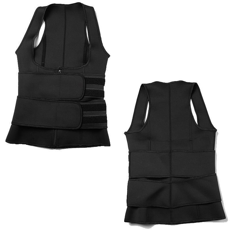 Womens Waist Trainer Corset Vest Sauna Sweat Suit Compression Shirt Slimming Body Shaper Workout Tank Tops Weight Loss Shapewear-3