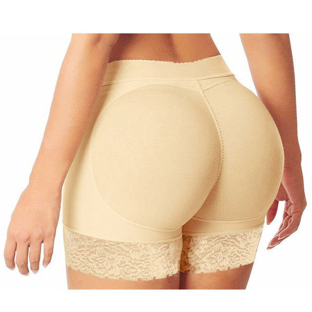 Women High Waist Lace Butt Lifter Body Shaper Tummy Control Panties Boyshort ASS Pad Shorts Hip Enhancer Shapewear-7