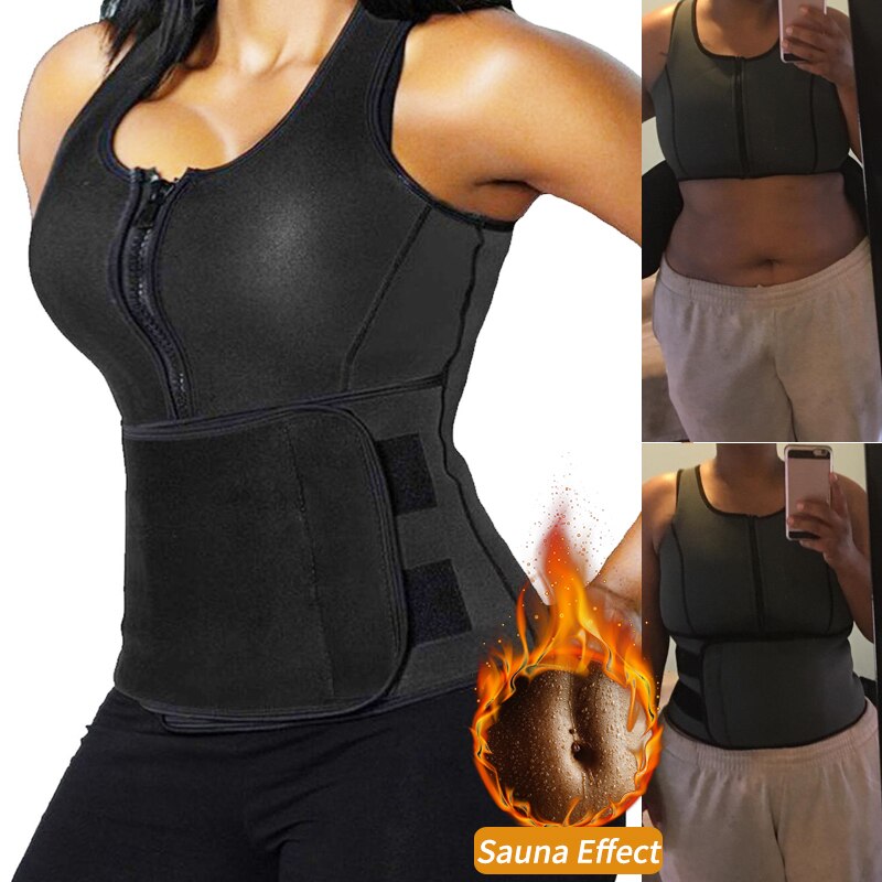 Women Slimming Body Shaper Waist Trainer Vest Compression Shirts Weight Loss Corset Sweat Sauna Suit Workout Tank Tops Shapewear-0
